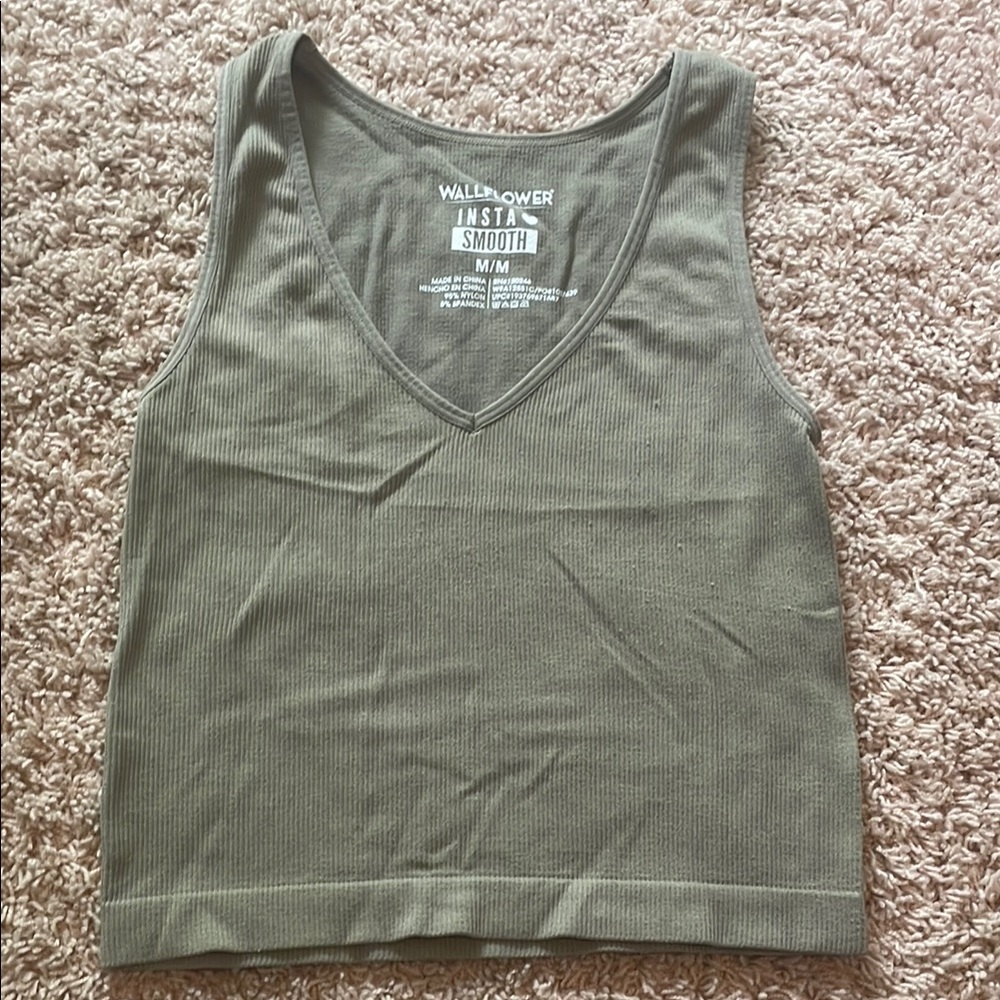 Ribbed cropped tank
